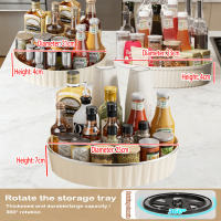 New Year’s Entertaining Essential: 360° Spin Tray for Cosmetics Kitchen Spices Fruits & Candy – Organize in a Spin! 360° Rotating Spice Rack Rak Rempah Rak Penyimpanan Kitchen Seasoning Storage Rack Cosmetic Storage Rack