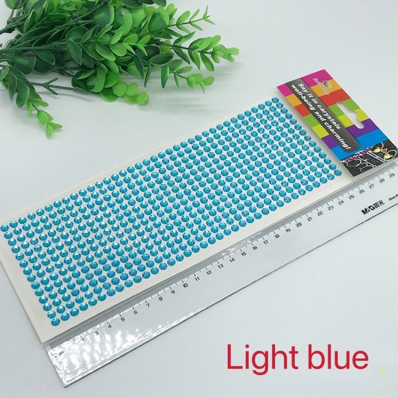 555pcs Acrylic Crystal 3d Sticker Car Rhinestones Sticker Self Adhesive Decorative Stickers