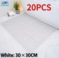 JYHOME Bath Mat Square PVC Waterproof Mat Bathroom Anti-Skid and Leak Proof DIY Bathroom Floor Shower Mat