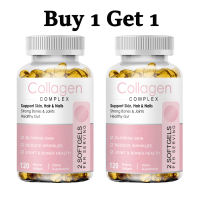 Omilay Collagen Glow Capsules with Vitamin C Anti Aging Skin Whitening Collagen Biotin Support Skin Hair and Nails Health Supplement Antioxidant Collagen Soft Capsule