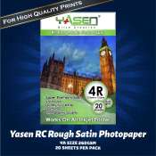 Yasen RC Rough Satin Photopaper 4R Size, 260 GSM