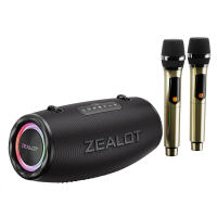 ZEALOT S87 Outdoor Portable Bluetooth Speaker 16000mAh Powerful Bass Party Speaker TWS Stereo Waterproof Karaoke Speaker with 1 or 2 Microphones Power Bank