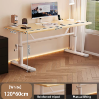 Adjustable Table Standing Desk Laptop Table With Thickened Board For Work Gaming Study