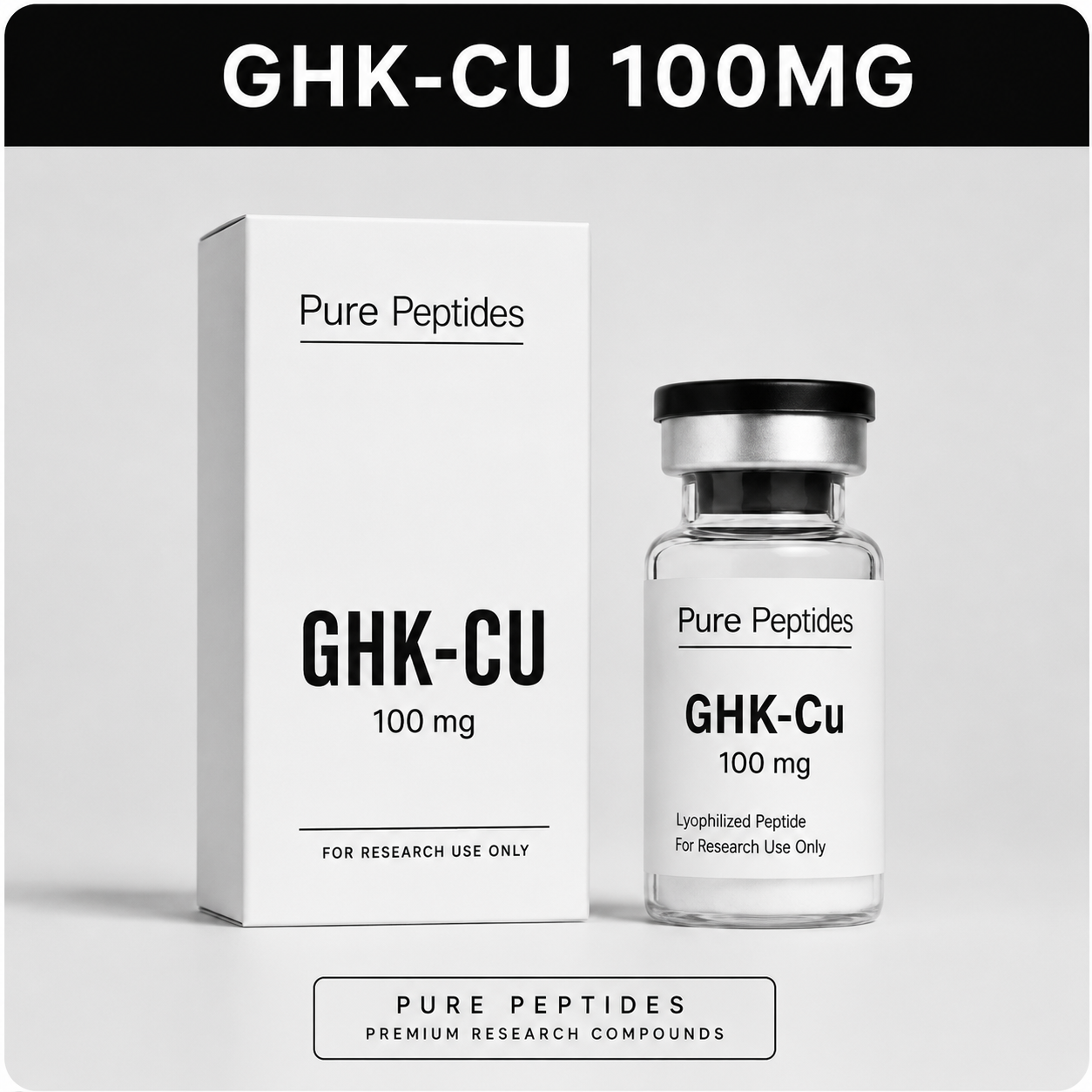 GHK-CU 100mg | Collagen Production Skin Repair Hair Health Anti-Inflammatory | COA Verified from the USA