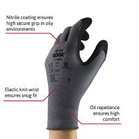 Ansell Edge 48-920 Abrasion Resistant Oil Repellent Gloves