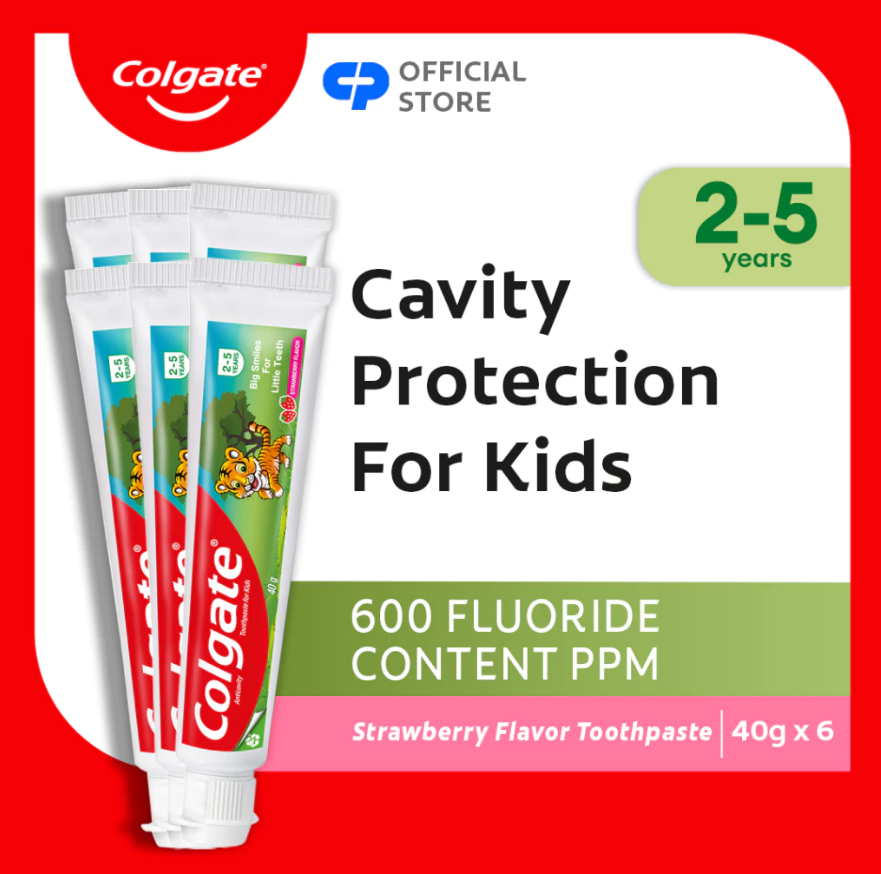 Colgate Anti-Cavity Kids (2-5 Years) Toothpaste Tiger Strawberry Flavour 40g