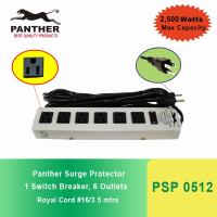 Panther PSP 1210 Extension Cord w/ Voltage Surge Protector 1 Sw. Breaker 6 Parallel Outlets w/ Grounding 1.75 meters