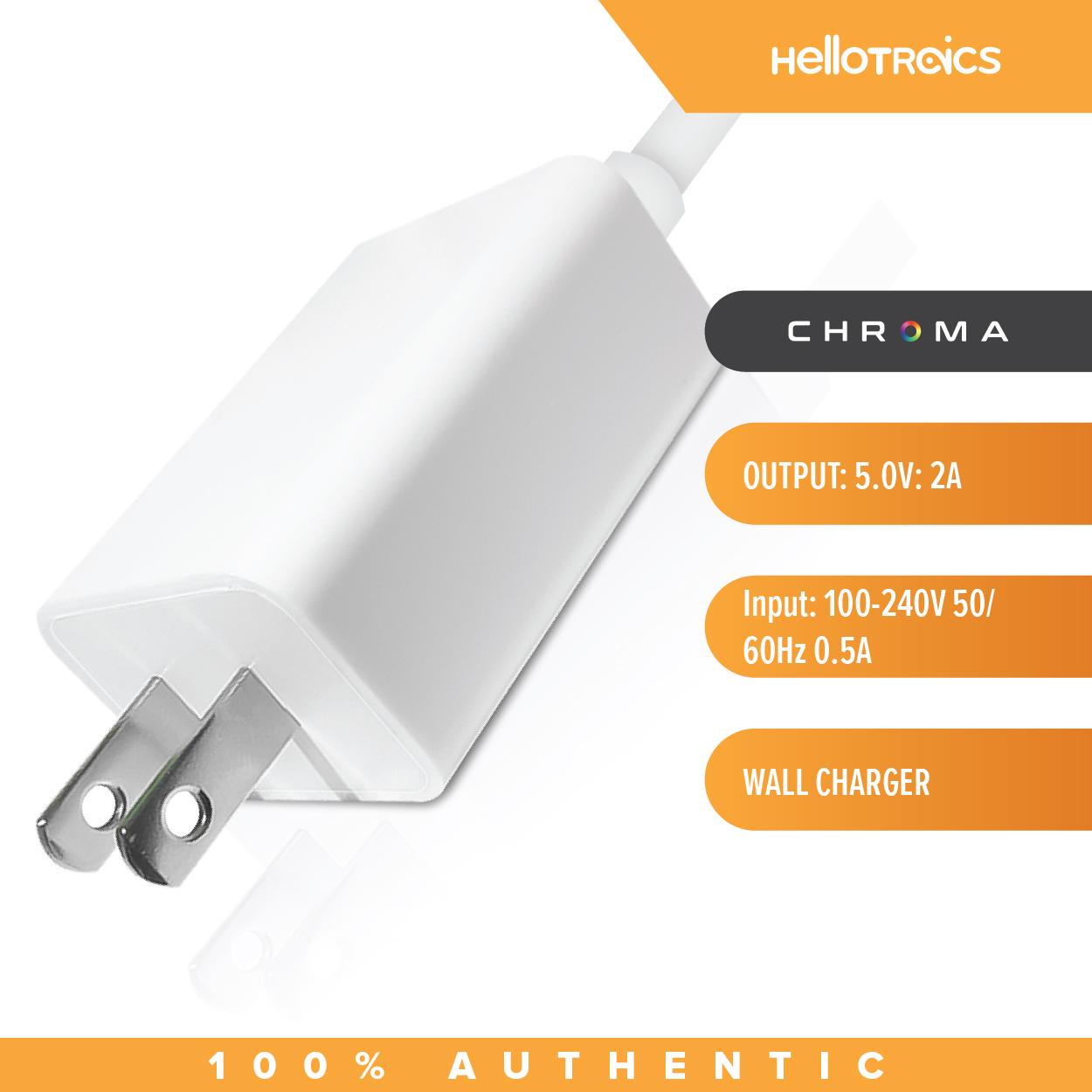 Chroma SCM 001 2A Wall Charger Adapter for Android and Apple iPhone Mobile Phone(White)