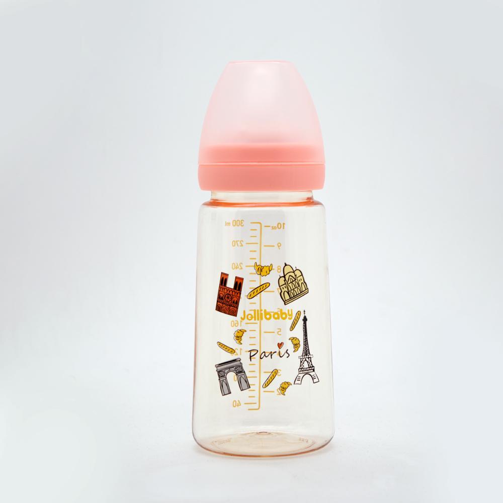Jollibaby 200ml Durable PPSU 5cm Wide Neck Baby Feeding Bottle Frosted Cap Silicone Nipple Teat