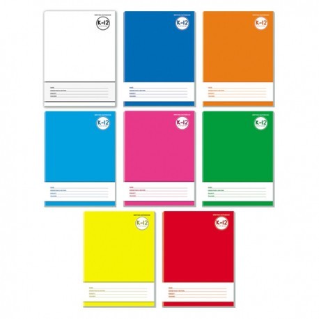 Set of 8 Avanti K-12 Color Coding Writing Notebook 80 Leaves 10520060