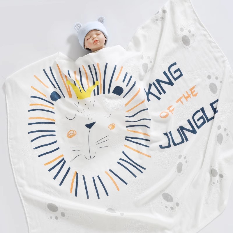 COZY Baby Blanket 100% Cotton Baby Soft Cotton Quilt For Children Baby Ice Silk Blanket 110*110 Newborn