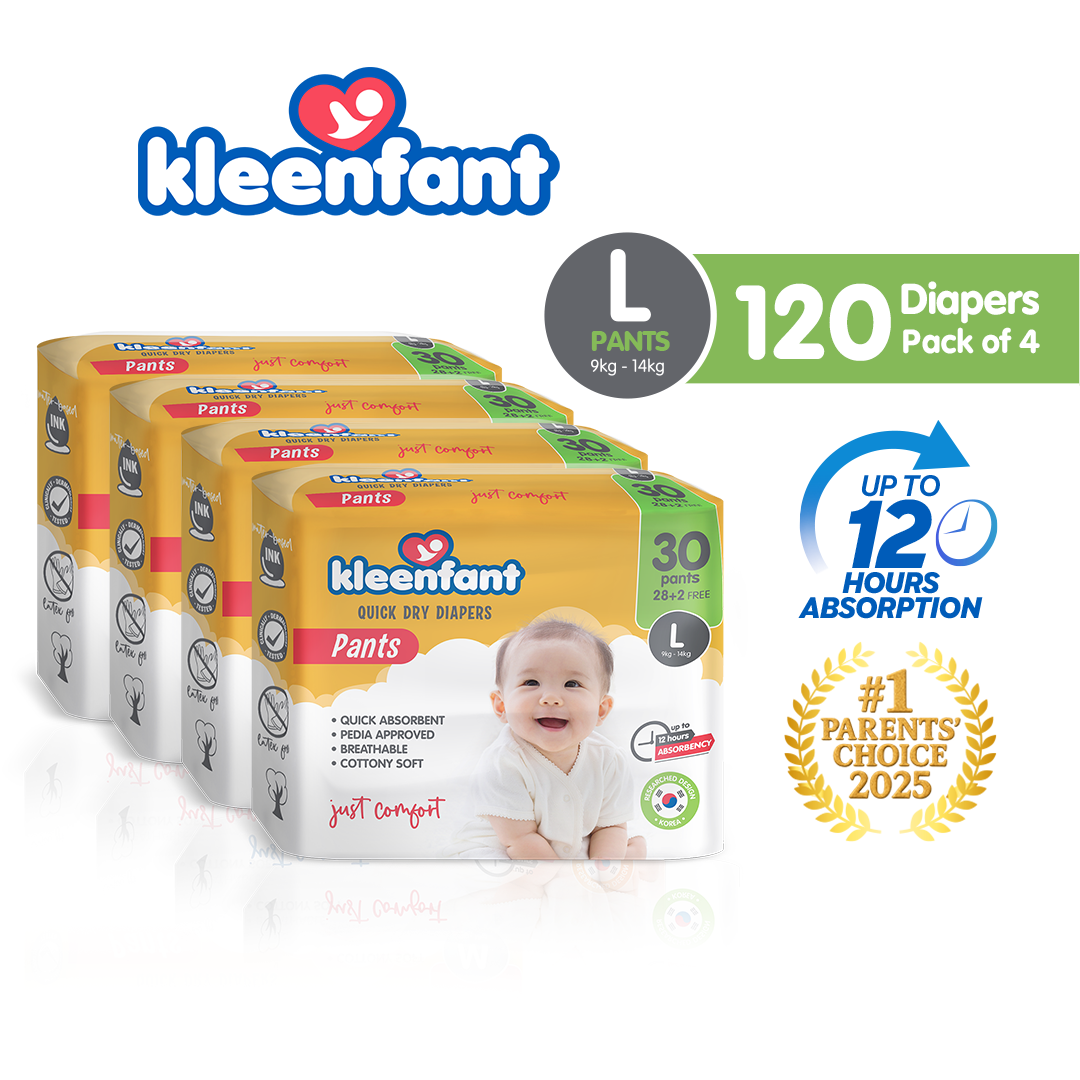 Kleenfant Baby Pull-up Pants Diaper Large (120 Pads) Disposable Diaper Baby Essentials Free Shipping