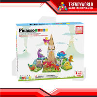 Picasso Tiles Magnet Tile Building Blocks Dinosaur World Themed Playset with 8 Animal Character