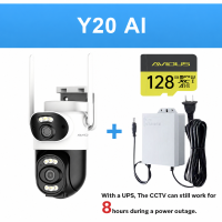 YOOSEE Y20 CCTV Camera 4K 4MP Dual lens wireless Waterproof night vision smart cctv camera 360 two way audio and speaker dual camera cctv camera connected cellphone PTZ control remote by cellphone