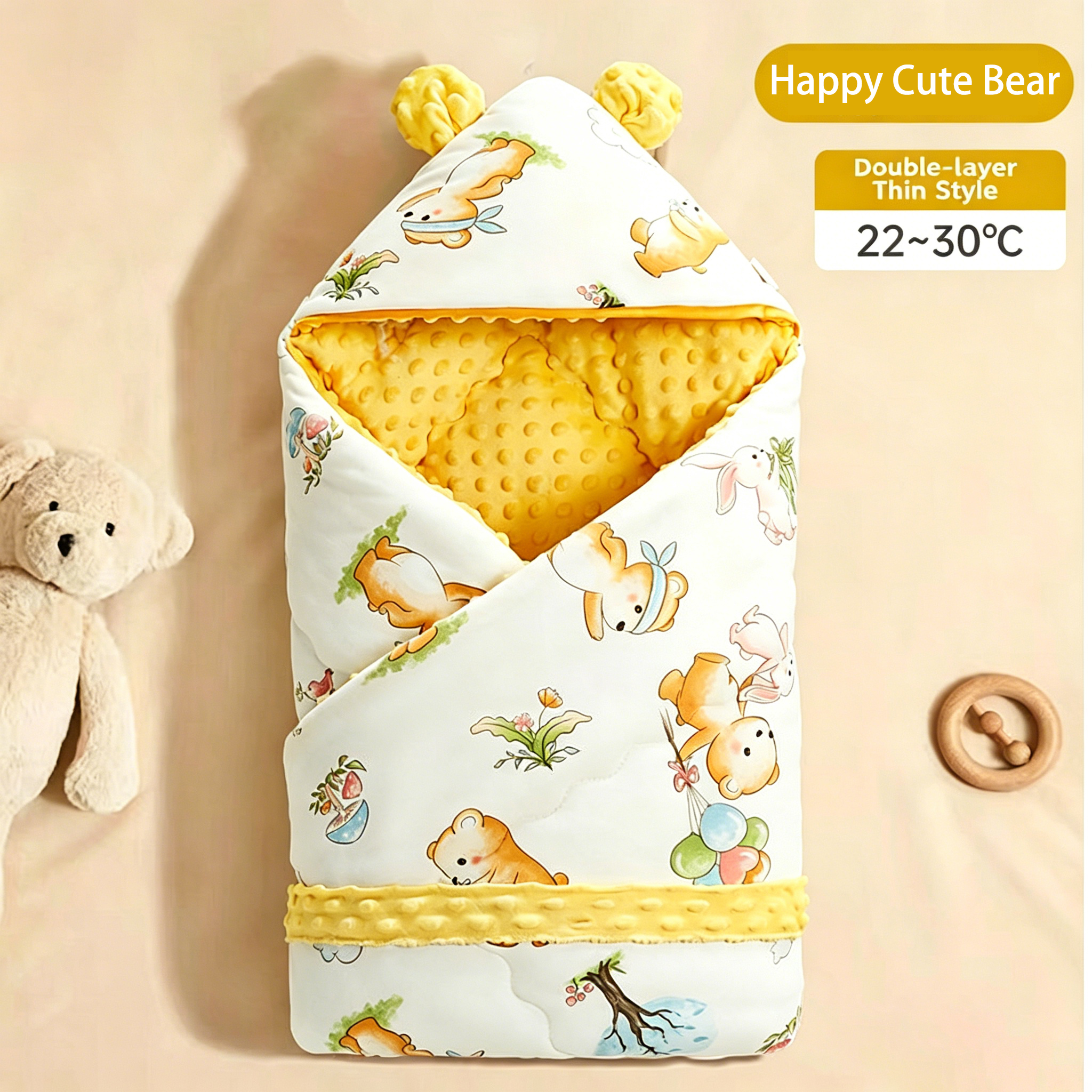 Baby Bed Cotton Crib Foldable Portable Washable Multifunctional Bassinet with Removable Pillow for Newborns & Travel