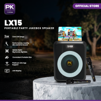 Platinum Karaoke LX15 Portable Party Jukebox  Speaker with Built-in Screen and Wireless Mic
