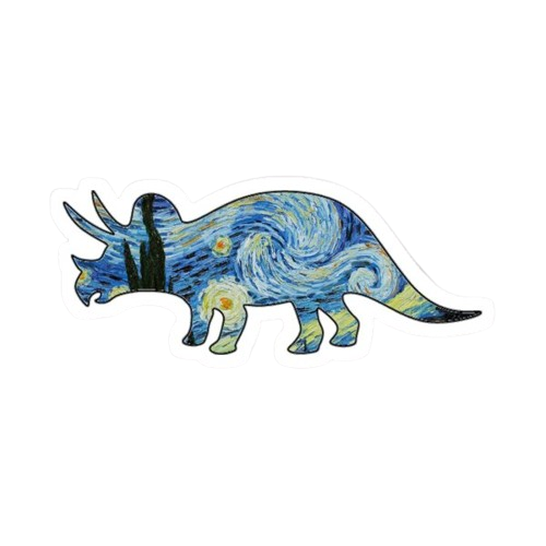 DINOSAUR STICKERS CUTE DINOSAUR WATERPROOF STICKER FOR TUMBLER LAPTOP LUGGAGE AQUAFLAS