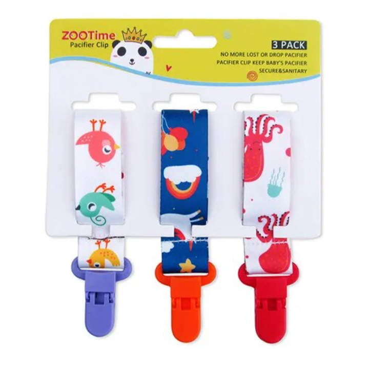 3Pcs/Set Baby Pacifier Clip Holder Chain Nipple Strap