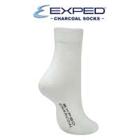 Exped Men Casual Cotton Charcoal Medium Socks 540266 / 5e0366 Black & White Original Cotton Set of 3