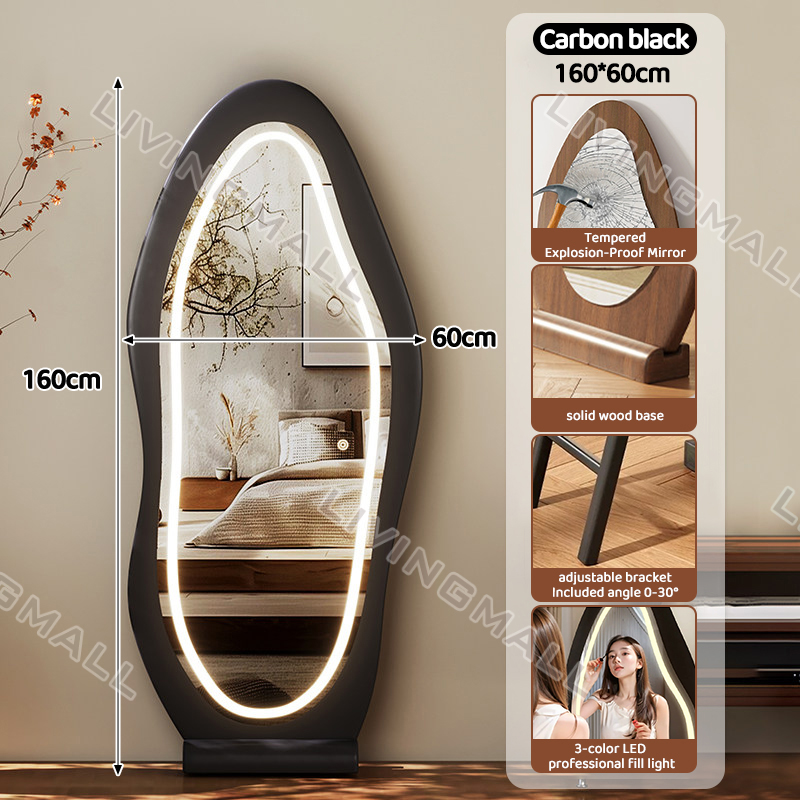 LED style full-length mirror floor mirror home dressing mirror clothing store fitting mirror