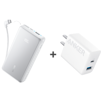 【CCC Certified】ANKER Zolo Powerbank 10000/20000mAh 22.5W Fast Charging with Built-in USB-C Cable travel A110D/A110E