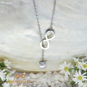 Infinity Pearl Necklace by MyGlamorosa Collection