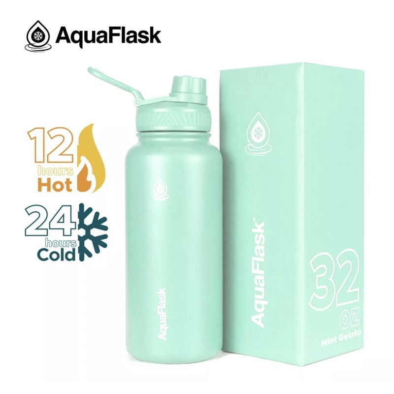 AQUAFLASK (32oz) Wide Mouth w/ Spout Lid - V2