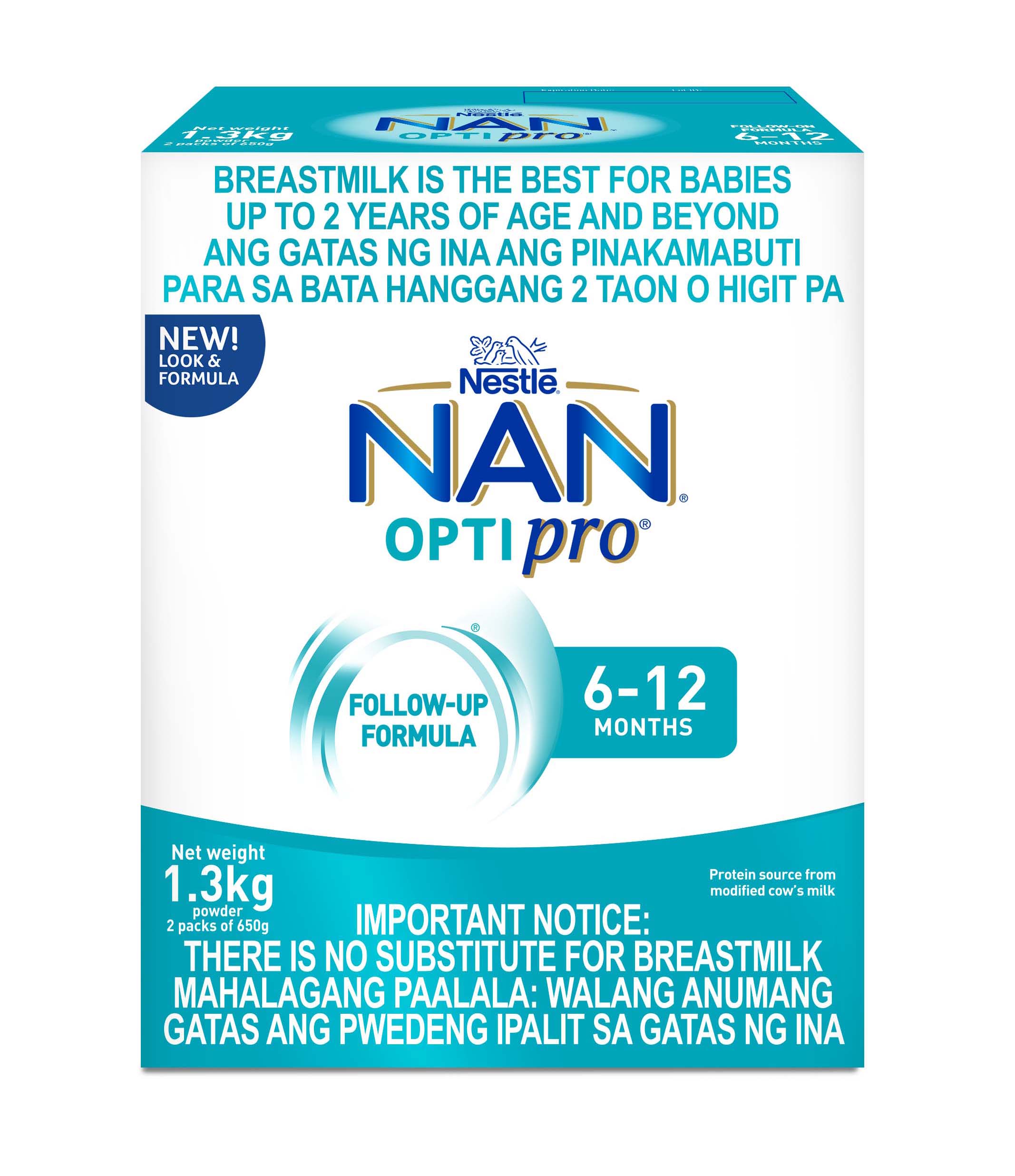 NAN Optipro Two 1.3kg (Milk Supplement For 6-12 Months)