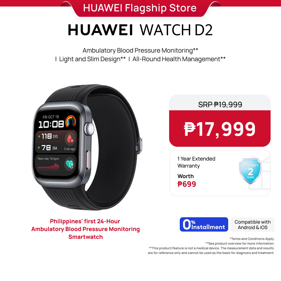 HUAWEI WATCH D2 Smartwatch Ambulatory Blood Pressure Monitor All-round  Health Management Light and Slim Design