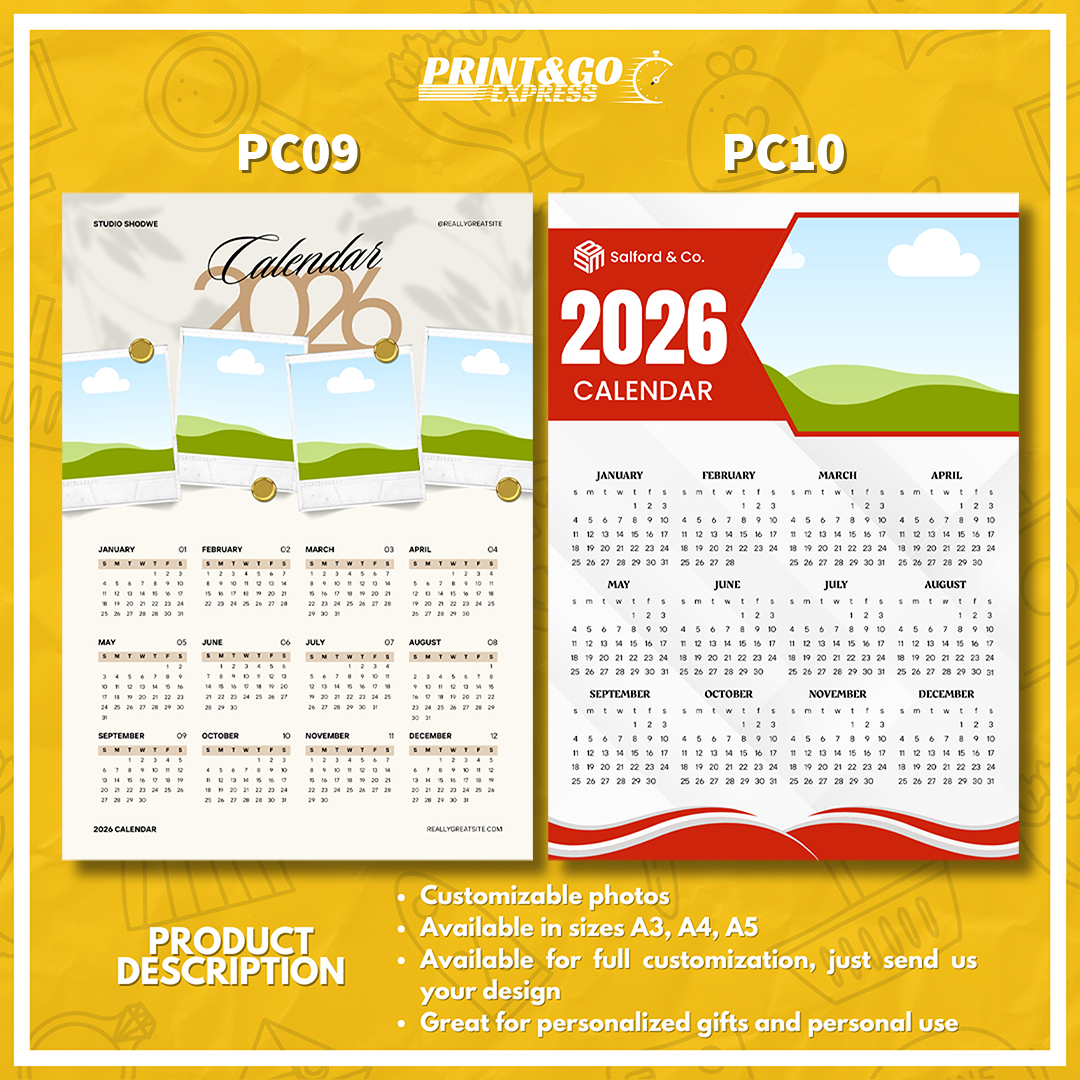 CUSTOMIZED 2026 POSTER CALENDAR