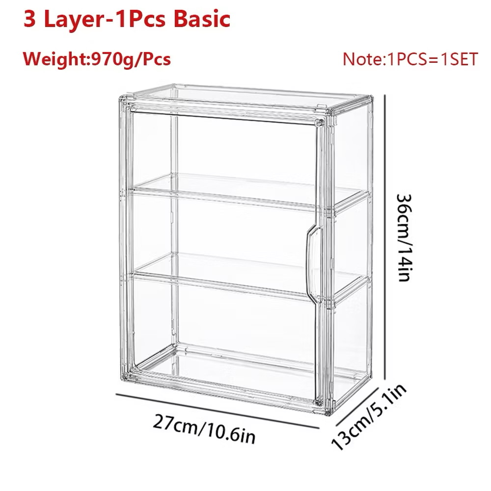 Cologer Acrylic Shoe Box Stackable Magnetic Shoe Rack transparent storage organizer#XH002#XH015