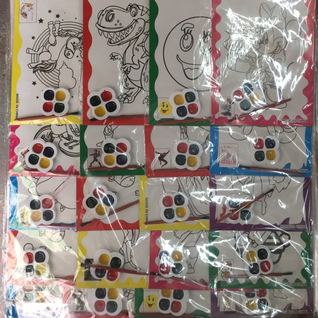 20 pieces Coloring book with water color / loot bag filler