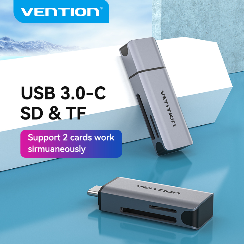 Vention đầu đọc thẻ USB thẻ nhớ SD Đầu đọc thẻ Loại C USB 3.0 để SD TF Bộ chuyển đổi Micro SD cho máy tính xách tay OTG Loại C phương tiện thông minh Đầu đọc thẻ tất cả trong một ban đầu