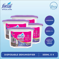 Farcent Disposable Dehumidifier - Lavender Set of 4 (500ml each)