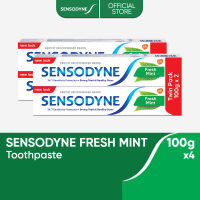Sensodyne Fresh Mint Toothpaste 100g [Pack of 4] for Sensitivity Protection + Fresh Breath