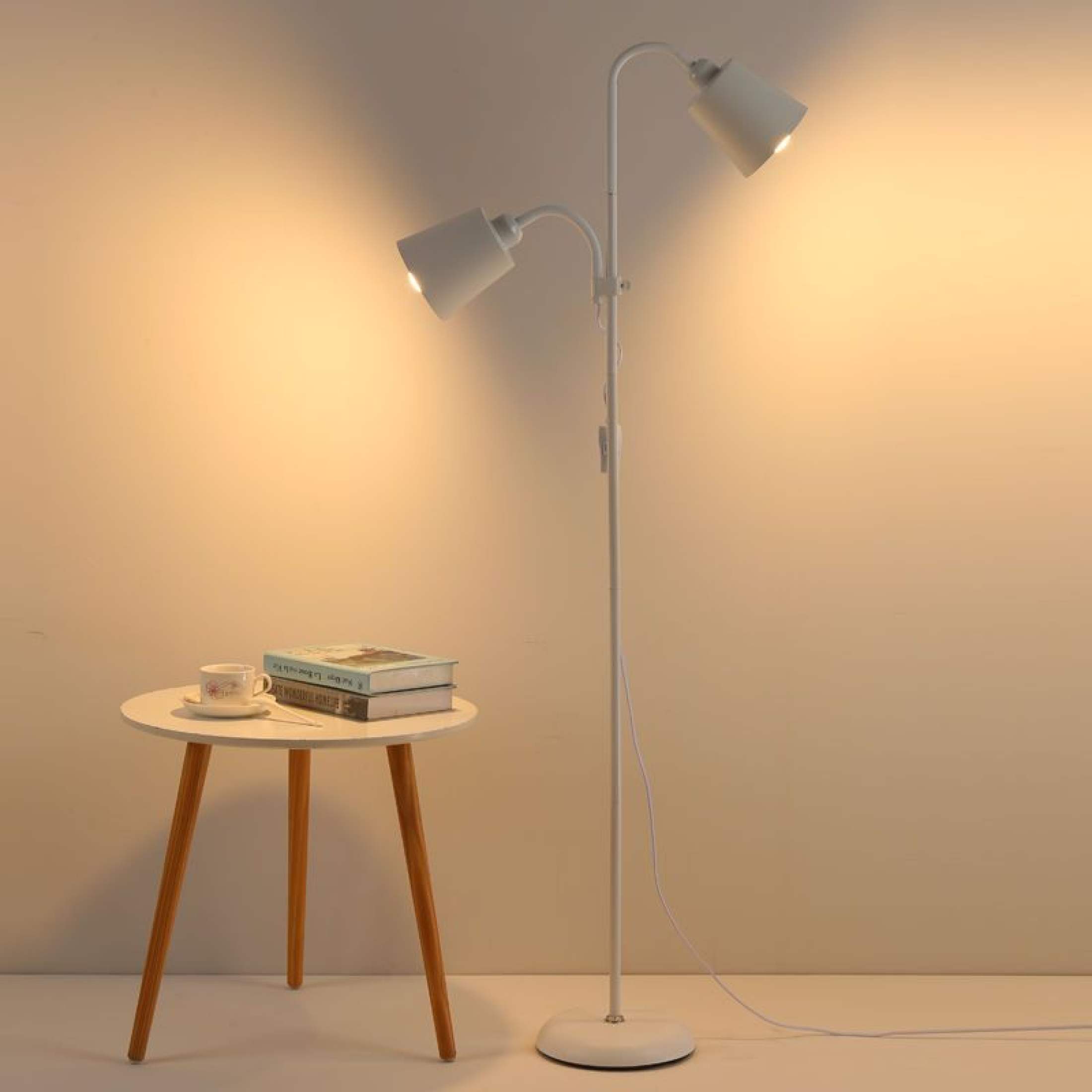 LED Nordic wind fishing floor lamp living room study floor lamp bedroom bedside lamp simple and modern