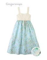 Gingersnaps Gabby Printed Maxi Dress With Scalloped Straps & Front Ties.