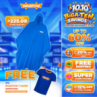 WADFOW RAIN CLOAK 50″ X 80″ REFLECTIVE UNISEX PONCHO WATERPROOF KAPOTE WITH ADJUSTABLE HAT CORD RAIN OUTDOOR WRC1001 WHT