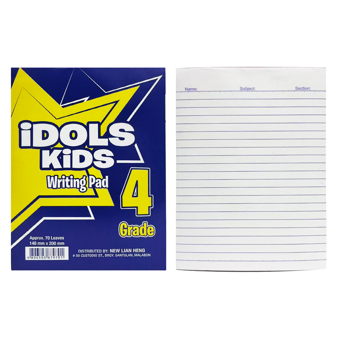 10pcs/Pack iDOLS KiDS Writing Pad Grade 1 Grade 2 Grade 3 Grade 4 School Supplies UMISKY