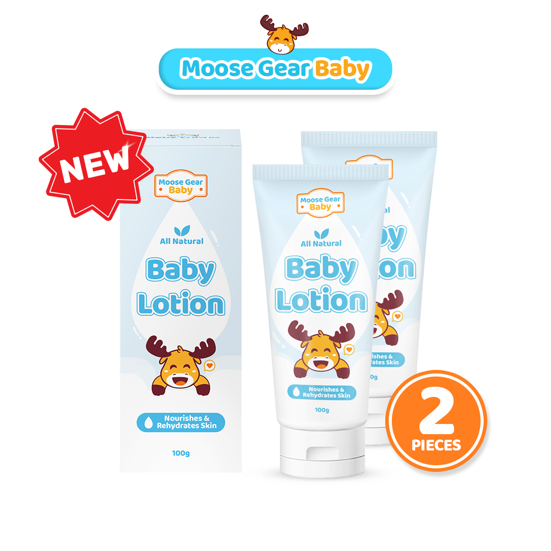 Moose Gear Baby Lotion 100g 2PACKS Hypoallergenic Baby Moisturizer Oat Peptide & Macadamia Oil