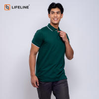 Lifeline Line Polo Shirt (White | Black | Gold Yellow | Emerald Green | Red | Heather Gray | Stone Gray | Royal Blue | Navy Blue | Choco Brown | Mocha | Moss Green)