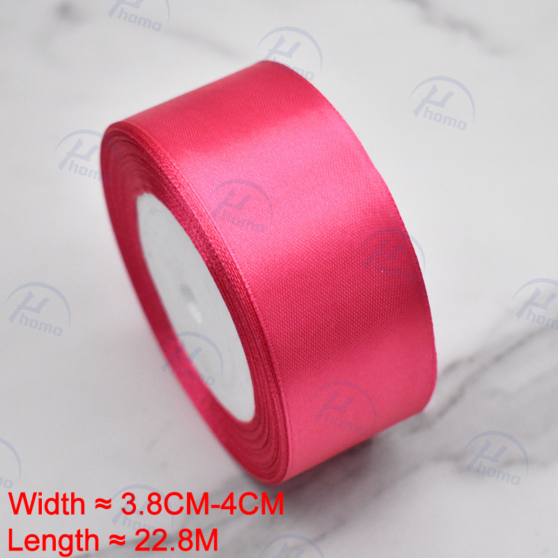 (25M 4CM)Satin Ribbon Roll Gift Packaging Ribbon Flower Making DIY Holiday High Quality Ribbon For Gift Cake Box