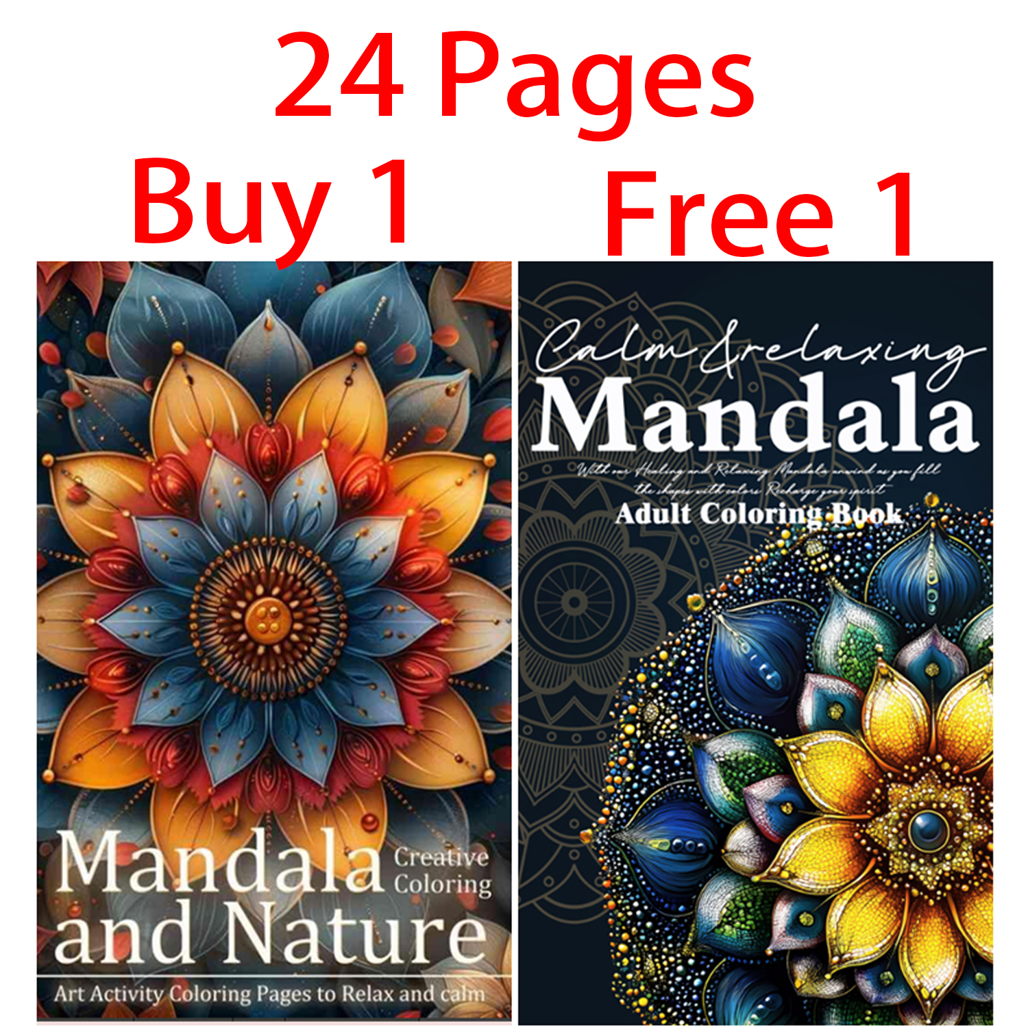 (Buy 1 Free 1) Adult Coloring Book Set 24/30 Pages Painting Drawing Pages 29x21cm Drawing Book for Relaxation Calming Activity Stress Relief Creativity Art Book Stress Relief Drawing Paper Book