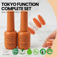Cathy Kathy Tokyo Collection Organic Function Coats Complete Set Base Coat Safe for Pregnant | Base Coat Reinforce & Top Coat