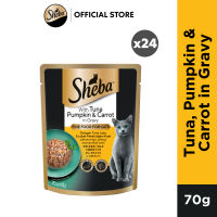 SHEBA Cat Wet Food Tuna Pumpkin And Carrot in Gravy Flavor 70g (24-Pack)