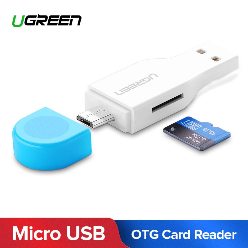 UGREEN Universal Micro SD/TF Flash Memory Card Micro USB Card Reader with Micro OTG/USB 2.0 Multi-Function for Notebooks Smartphones/Tablets-Intl