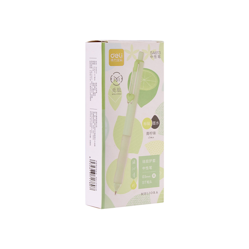 Deli Retractable Scented Gel Pen 0.5mm 12pcs/box SA613