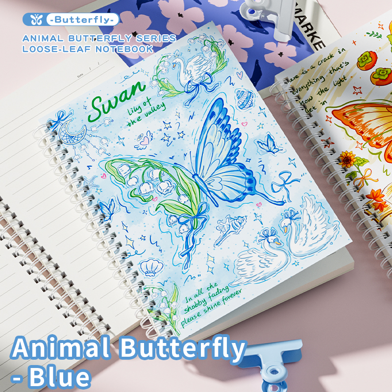 B5/A5 Spiral Notebook120 pages of thickened paper smooth writing PP waterproof cover