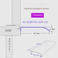 SUERTE STEEL Silent awning outdoor transparent invisible PC board awning house front door waterproof tent