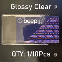 10Pcs Card Holder Plastic ID Card Protector Sleeves Double Side Frosted Transparent Bank Credit Card Cover Waterproof Business Card Case Anti-Magnetic Anfi-Wear LRT Card Holders for Insurance & Social Security Metro & License or Credit Cards